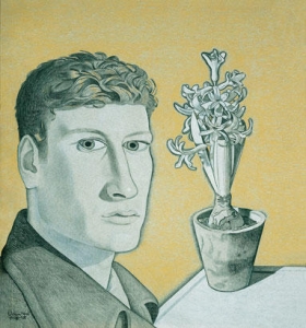 Lucian-Freud-Self-Portrait-with-Hyacinth-in-a-Pot copia 2